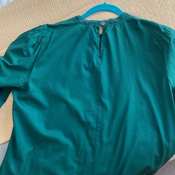 J Crew Women’s Green  Blouse size large NWOT - Picture 4 of 6